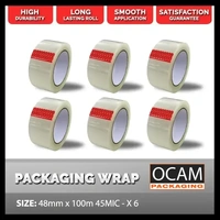 Packaging Tape Clear 48mm x 100m 45MIC - X 6