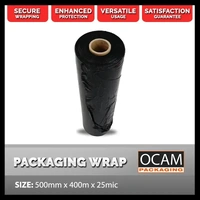 Packaging Wrap Black Heavy Duty Stretch Film 500mm x 400m x 30mic